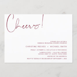 Convite Janto de Ensaio de Manuscrito em Borgonha de Minim