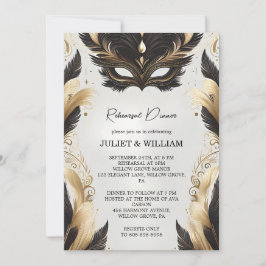 Convite Janto de ensaio de Mascarada de esferas do baile d