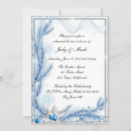 Convite Janto de ensaio de natal Blue Pine Winter