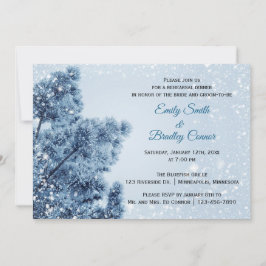 Convite Janto de Ensaio de Neve e Pinheiros no Wonderland 