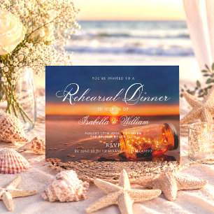 Convite Janto de Ensaio de Noite Azul da Praia Sunset Maso