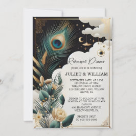 Convite Janto de Ensaio de Pavão na Nuvem de Feather Rusti