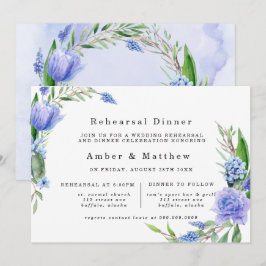 Convite Janto de ensaio de pedras azul-roxas Hyacinth