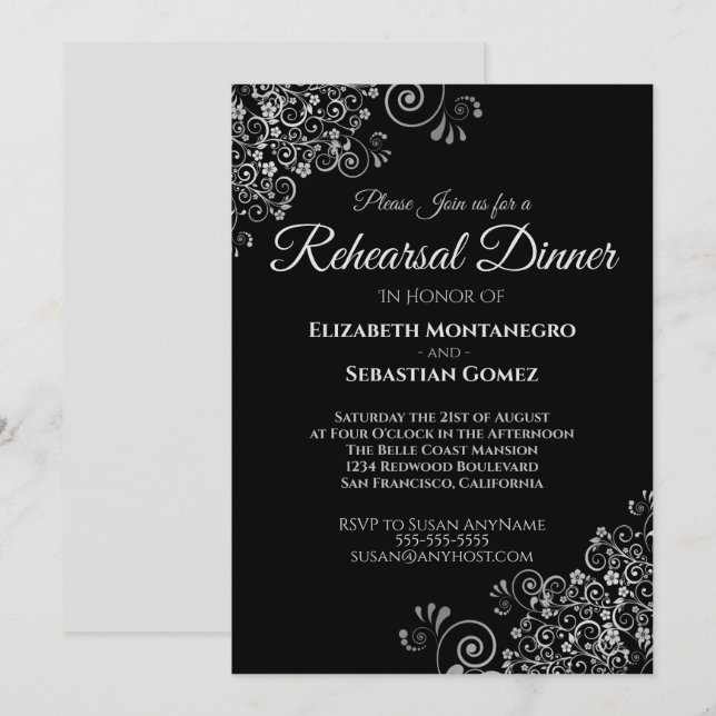 Convite Janto de ensaio de Prata sobre Casamento Negro (Frente/Verso)