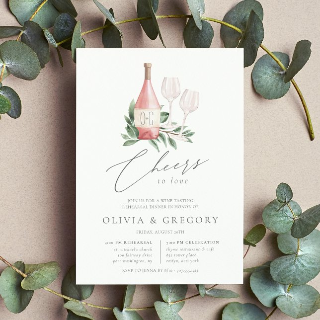 Convite Janto de ensaio de Provando de vinho animado (Criador carregado)