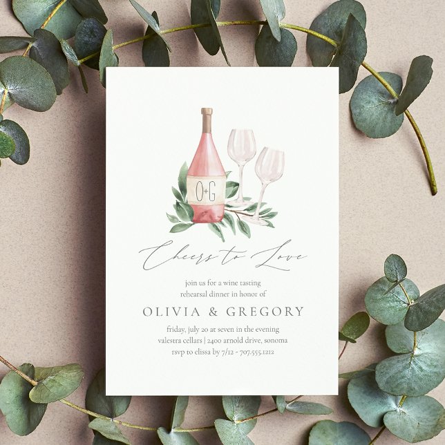 Convite Janto de ensaio de Provando de vinho animado (Criador carregado)