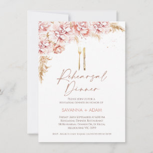 Convite Janto de Ensaio de Putlery Floral Blush Boho