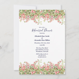 Convite Janto de ensaio de rosa simples minimalista