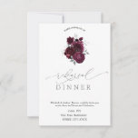Convite Janto de ensaio de Rosas de Borgonha<br><div class="desc">Flores borgonhetas em fundo branco.</div>