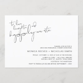 Convite Janto de Ensaio de Script Casual de Minimalismo Mo