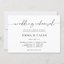 Convite Janto de Ensaio de Script de Caligrafia Moderna