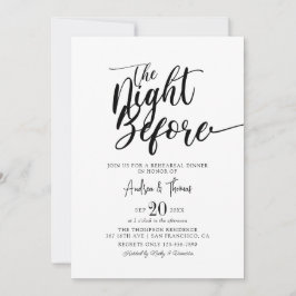 Convite Janto de ensaio de script Elegante clássico