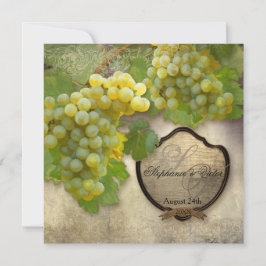 Convite Janto de ensaio de uvas Chardonnay