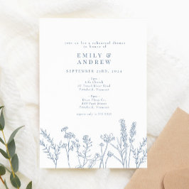 Convite Janto de ensaio de Wildflower Periwinkle