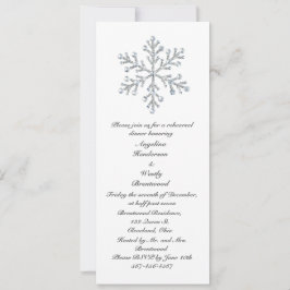 Convite Janto de ensaio do floco de neve de inverno