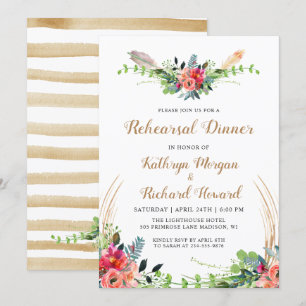 Convite Janto de Ensaio do Jardim Floral Russo Boho
