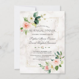 Convite Janto de Ensaio do Mármaco Floral com Lâmpada Dour