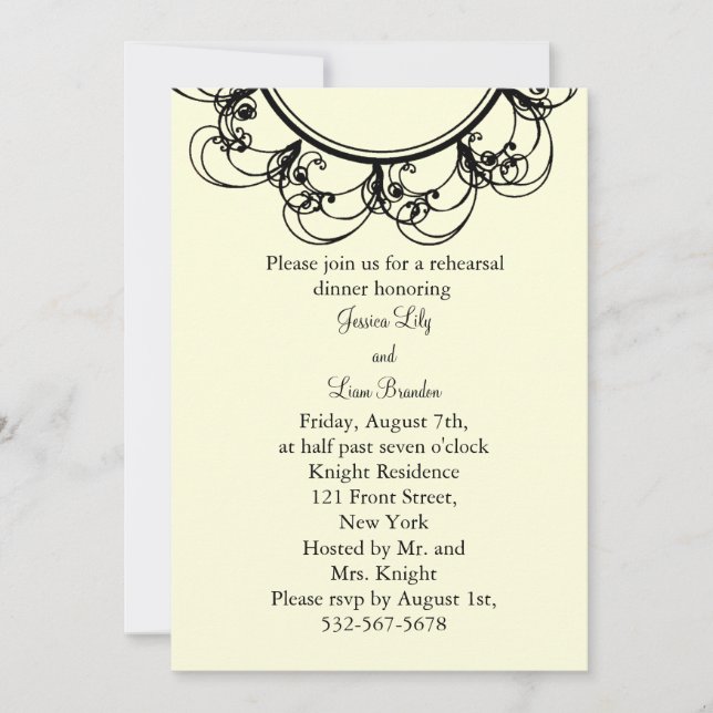 Convite Janto de ensaio do monograma do Rico (off+white) (Frente)