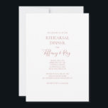 Convite Janto de ensaio Dourado Elegante simples<br><div class="desc">Este simples e elegante convite de janto de ensaio de rosa de ouro é perfeito para o seu clássico janto de ensaio de rosa de ouro minimalista. Design apresenta a típica vintage mínima fonte de ouro emboscada contemporânea chic e delicada caligrafia formal romântica. É excelente para primavera, verão, outono ou...</div>