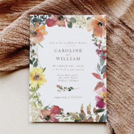 Convite Janto de ensaio Elegant Boho Wildflower