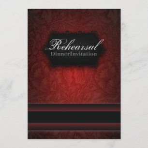 Convite Janto de ensaio Elegante burgundy