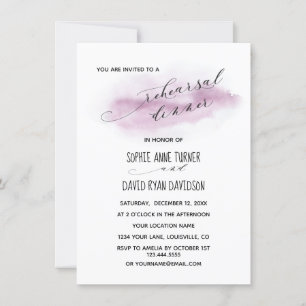 Convite Janto de ensaio em aquarela cor rosa com caligrafi