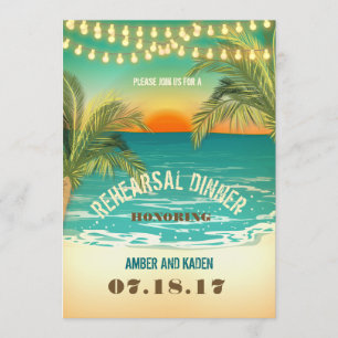 Convite Janto de ensaio em Sunset Beach
