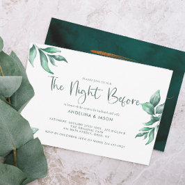 Convite Janto de ensaio Emerald Marble e Greenerescente Do