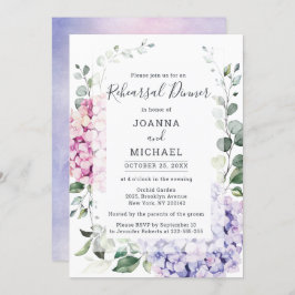 Convite Janto de ensaio Eucalyptus e Hydrangea azul clara