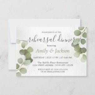 Convite Janto de ensaio Eucalyptus Foliage Greenery