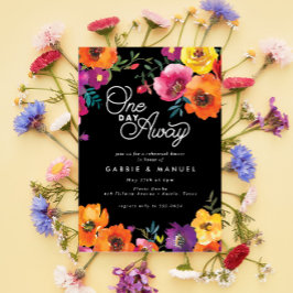 Convite Janto de Ensaio Floral Black Fiesta Colorful