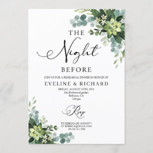 Convite janto de ensaio floral de boho verde suculento