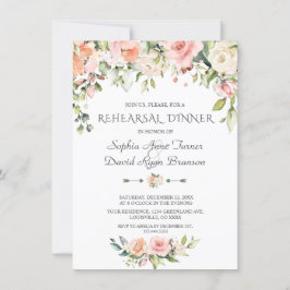 Convite Janto de Ensaio Floral de Creme com Escamudo de Co