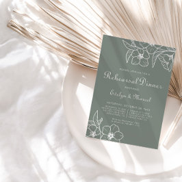 Convite Janto de Ensaio Floral de Destino Verde de Boho