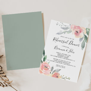 Convite Janto de Ensaio Floral de Escamudo Rosa Elegante