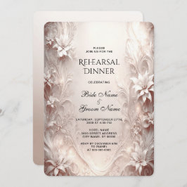 Convite Janto de Ensaio Floral de Ivory White