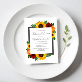 Convite Janto de Ensaio Floral de Rosa de Sunset