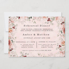 Convite Janto de Ensaio Floral de Terracotta Primavera Fal