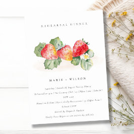 Convite Janto de Ensaio Foliar de Morango Vermelho-Cute