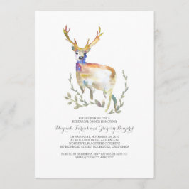 Convite Janto de ensaio Forest Deer Rustic