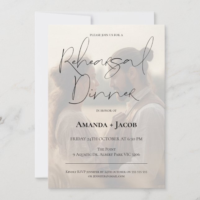 Convite Janto de ensaio fotográfico mínimo moderno filtrad (Frente)