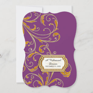 Convite Janto de ensaio, Glam Old Hollywood Regence