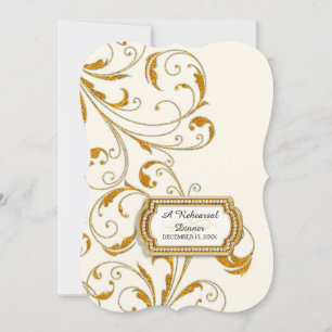 Convite Janto de ensaio, Glam Old Hollywood Regency
