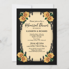Convite Janto de Ensaio Gótico Rosa Amarelo Amarelo