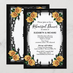 Convite Janto de Ensaio Gótico Rosa Amarelo Branco