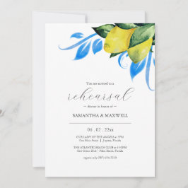 Convite Janto de ensaio mediterrânico de Lemon