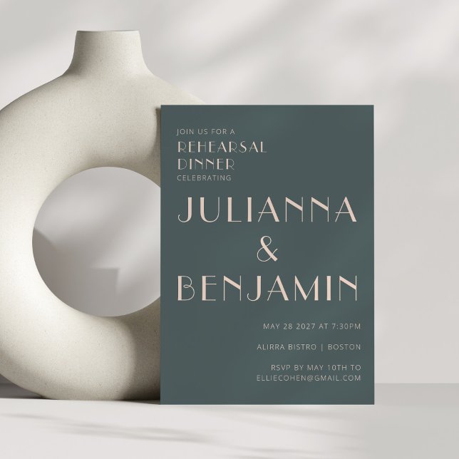 Convite Janto de ensaio mínimo Elegante e esmagador (Criador carregado)