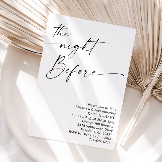 Convite Janto de ensaio mínimo preto e branco (Criador carregado)