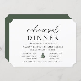 Convite Janto de ensaio no exterior da montanha Pine Tree