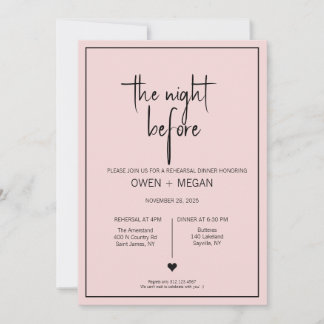 Convite Janto de ensaio, Noite Antes